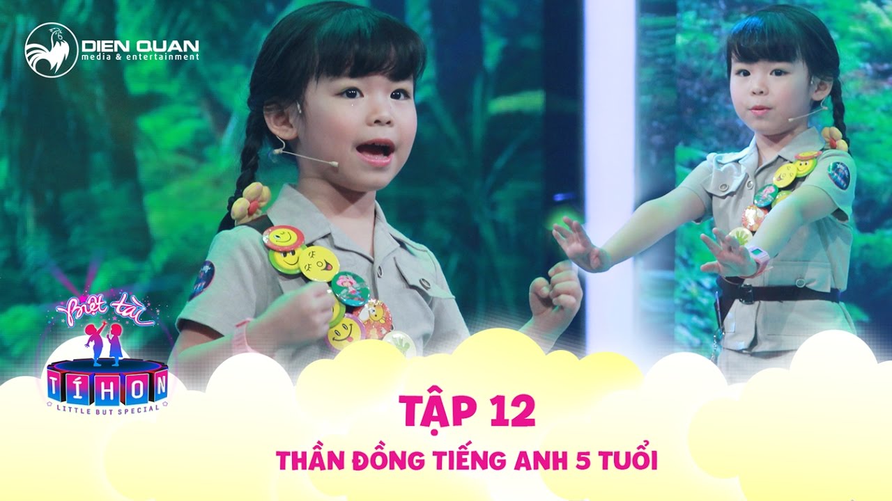 Biệt tài tí hon | tập 12: thần đồng ngoại ngữ Minh Anh trổ tài thuyết trình đề tài bảo vệ môi trường