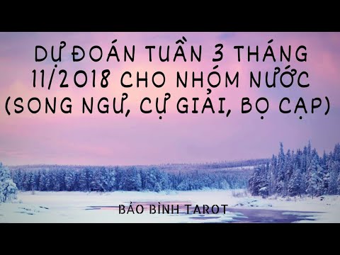 Nhóm Nước (Song Ngư, Cự Giải, Bọ Cạp): DỰ ĐOÁN TUẦN 3 THÁNG 11/2018