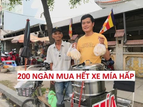 Ông lão 30 năm bán mía hấp vui mừng trong lần đầu bán một lượt hết hàng!!!